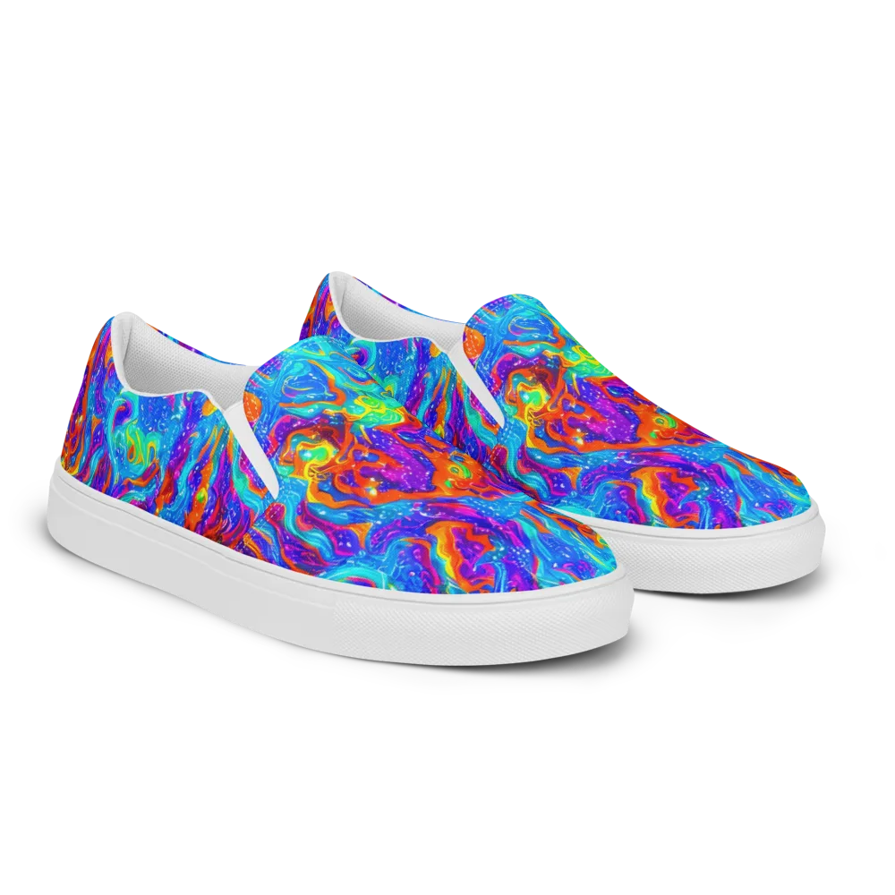 Liquid Daydream on Men's Slip-On Canvas Shoes — Right Front