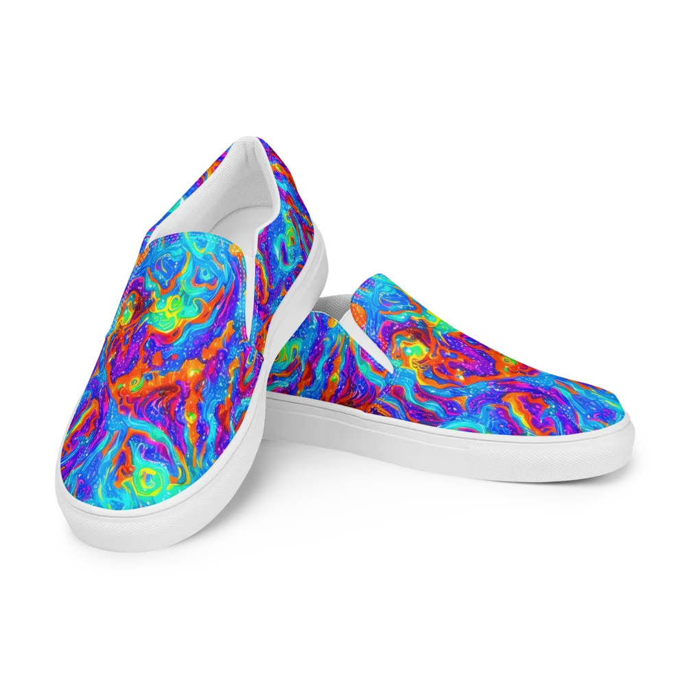 Liquid Daydream on Men's Slip-On Canvas Shoes — Left Front