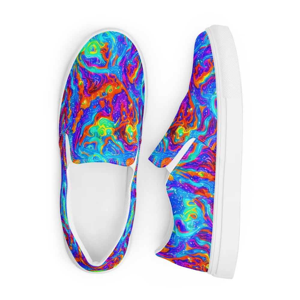 Liquid Daydream on Men's Slip-On Canvas Shoes — Front
