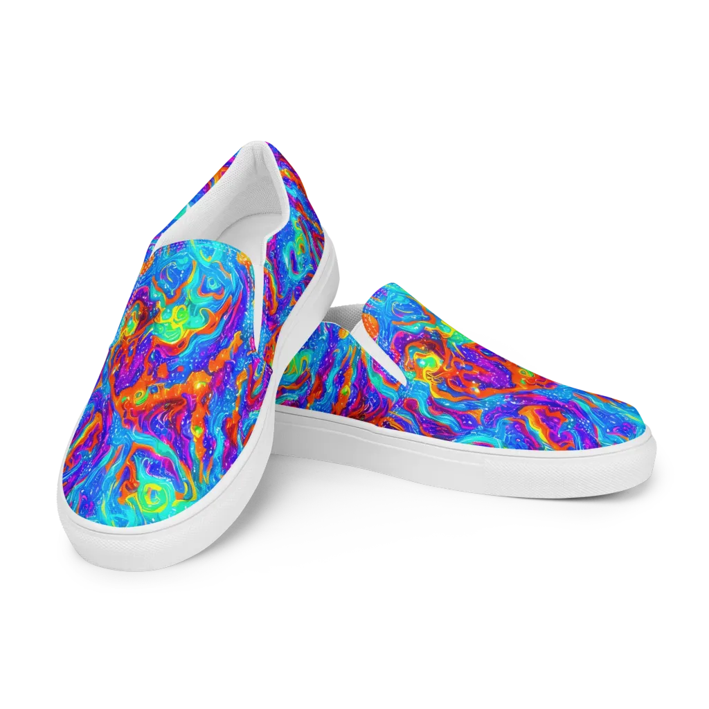 Liquid Daydream on Women's Slip-On Canvas Shoes — Left Front