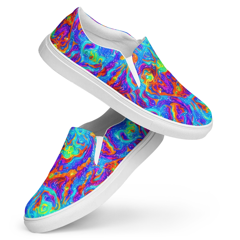 Liquid Daydream on Women's Slip-On Canvas Shoes — Front