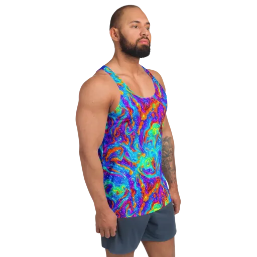 Liquid Daydream on a Men's Tank Top
