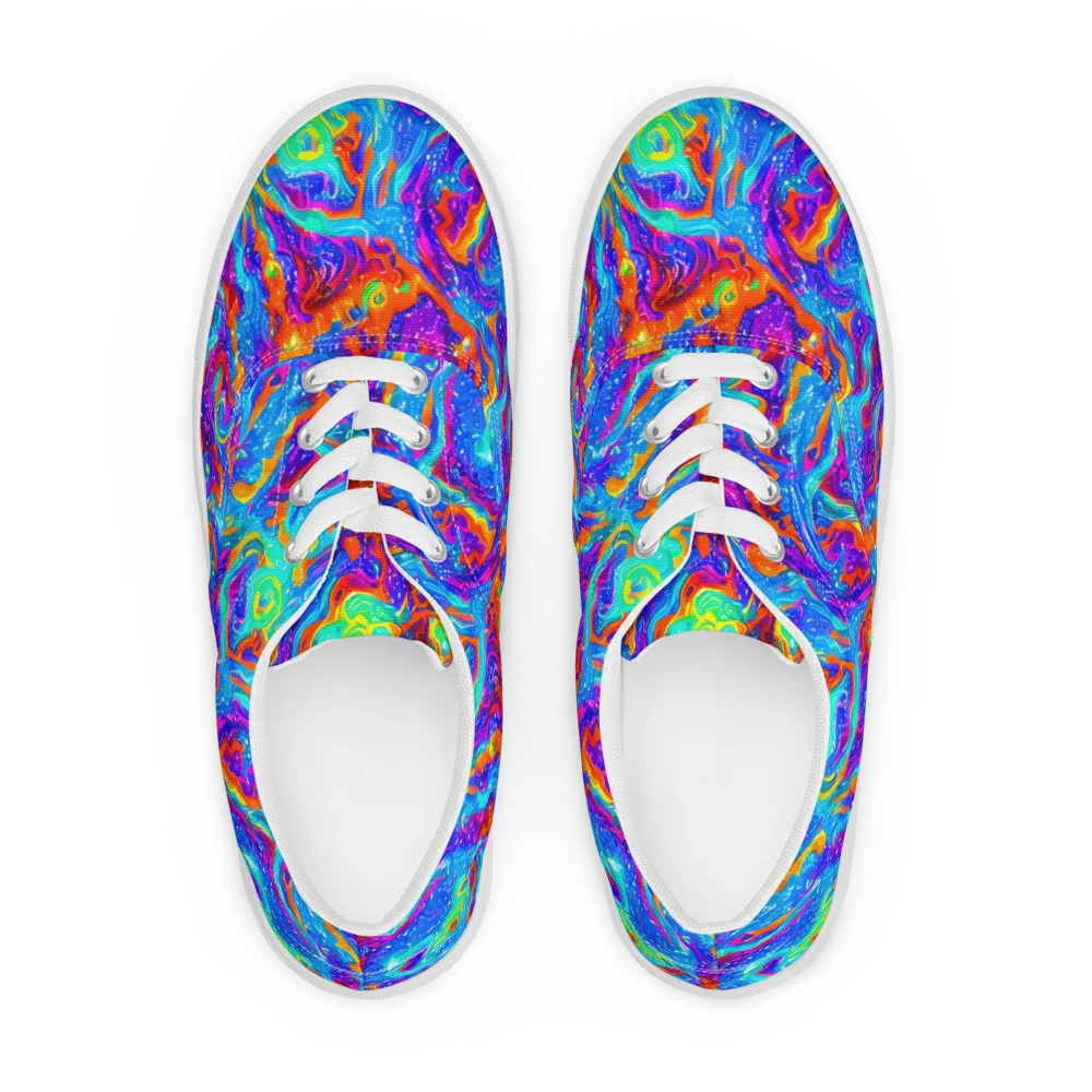 Liquid Daydream on Men's Lace-Up Canvas Shoes — Front
