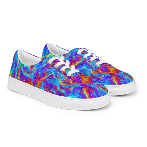 Liquid Daydream on a Men's Lace-Up Canvas Shoes