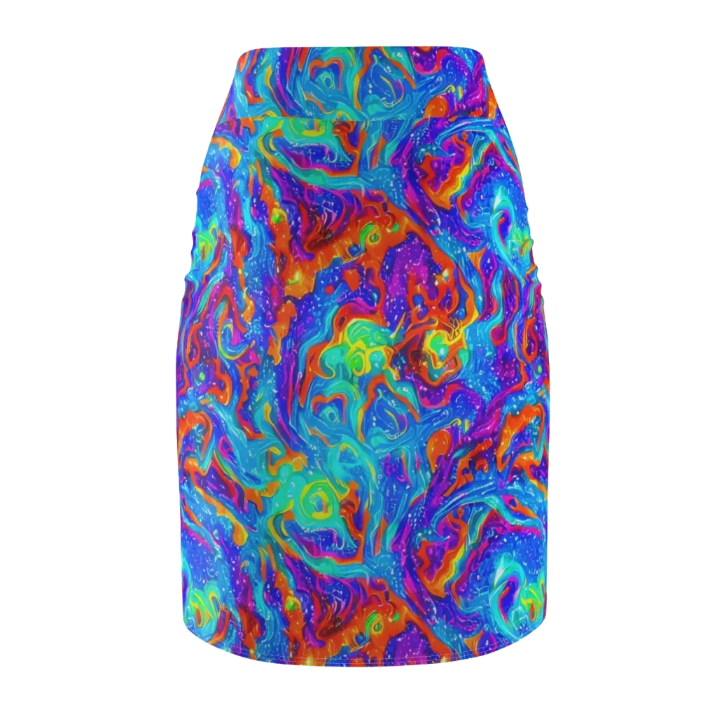 Liquid Daydream on Pencil Skirt — Back