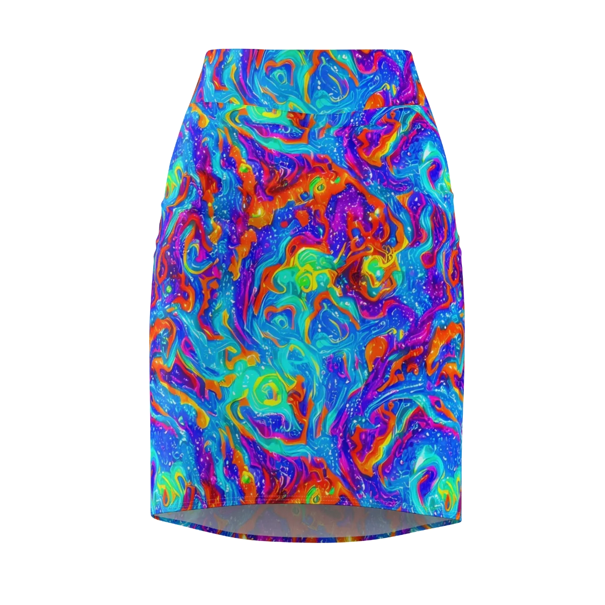 Liquid Daydream on Pencil Skirt — Front