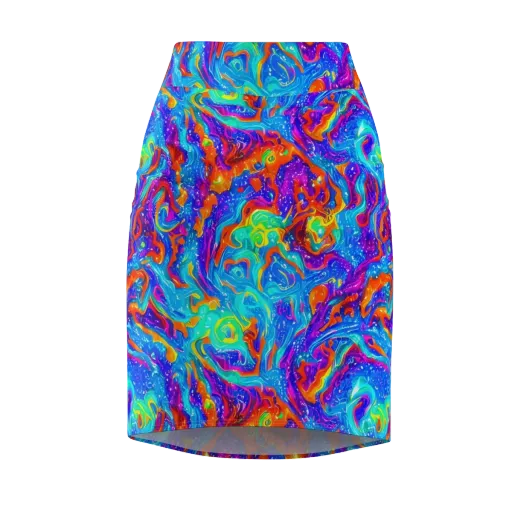 Liquid Daydream on a Pencil Skirt