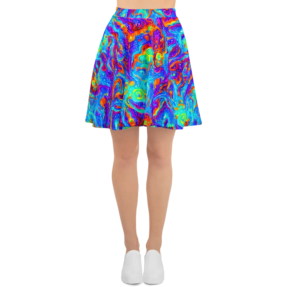 Liquid Daydream on Skater Skirt — Front