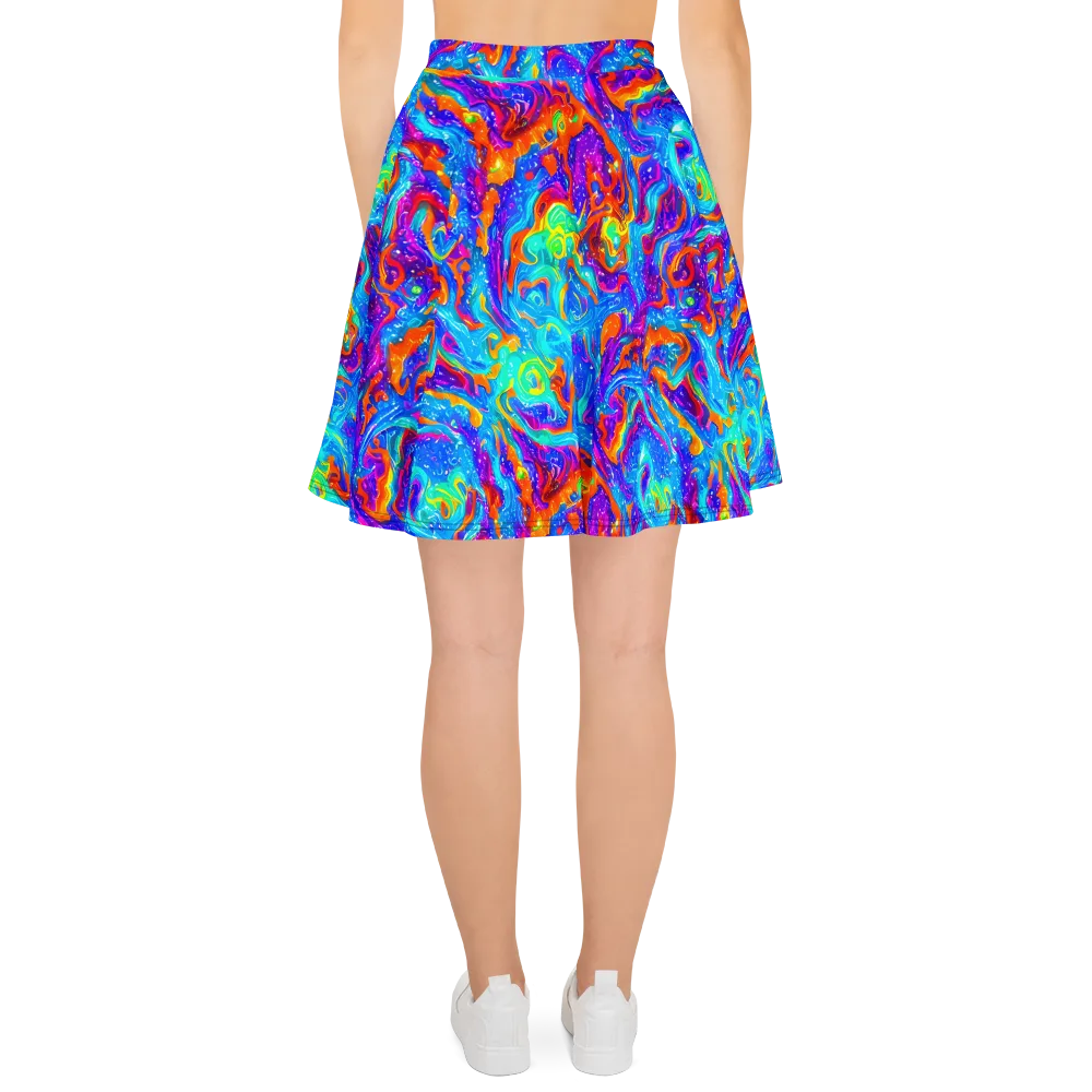 Liquid Daydream on Skater Skirt — Back