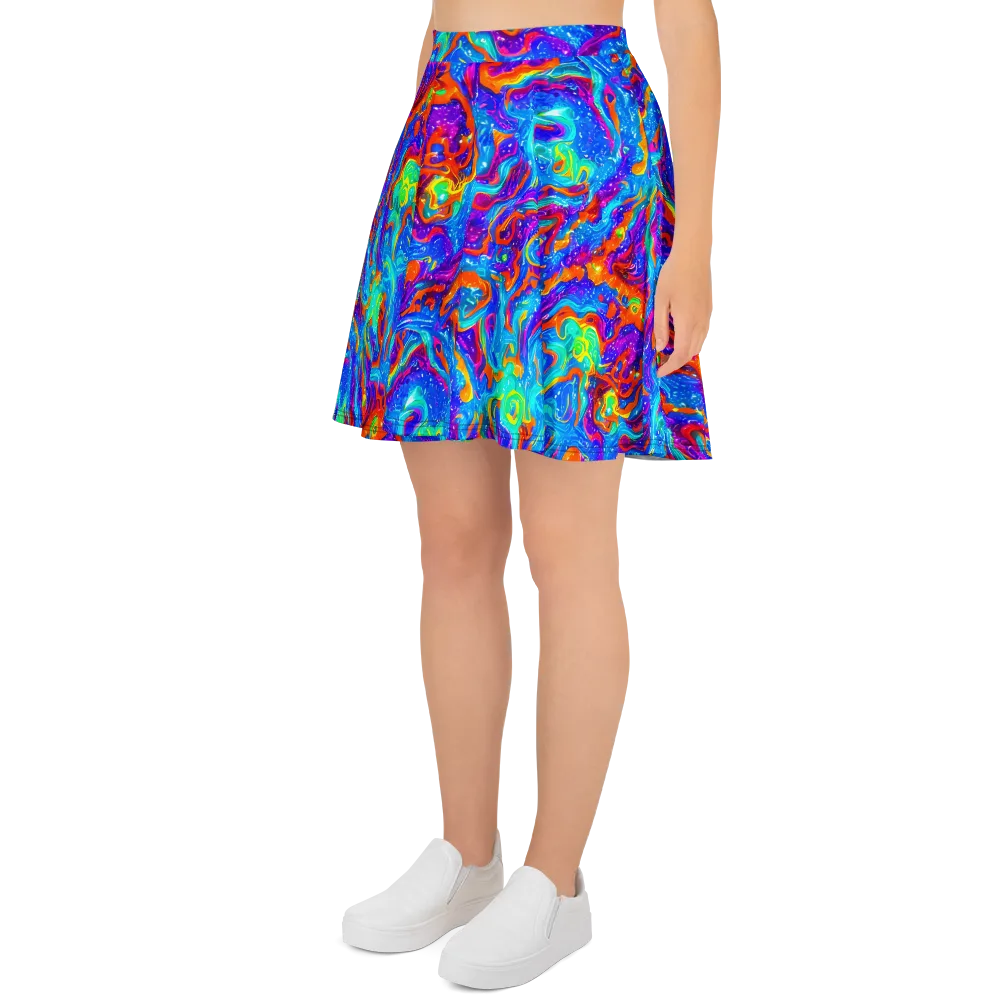Liquid Daydream on Skater Skirt — Left