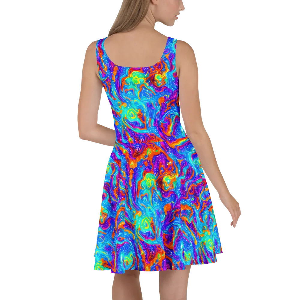 Liquid Daydream on Skater Dress — Back