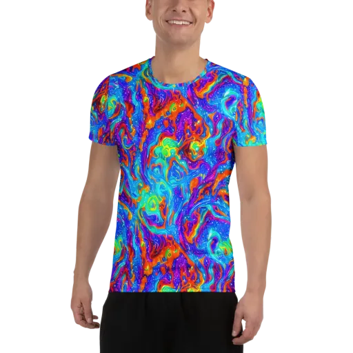 Liquid Daydream on a Men's Athletic T-Shirt