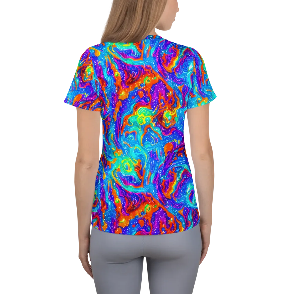 Liquid Daydream on Women's Athletic T-Shirt — Back