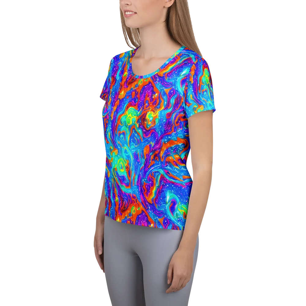 Liquid Daydream on Women's Athletic T-Shirt — Left