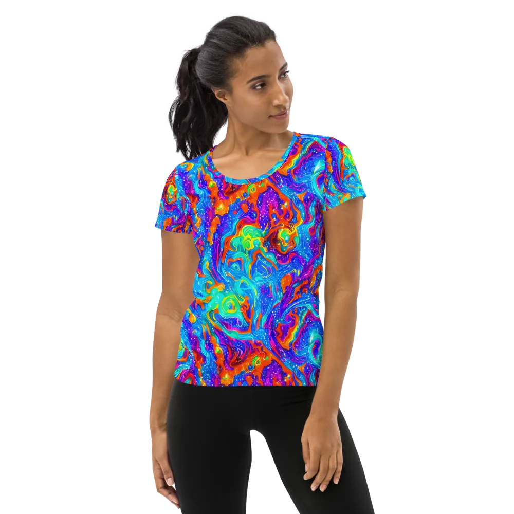 Liquid Daydream on Women's Athletic T-Shirt — Front