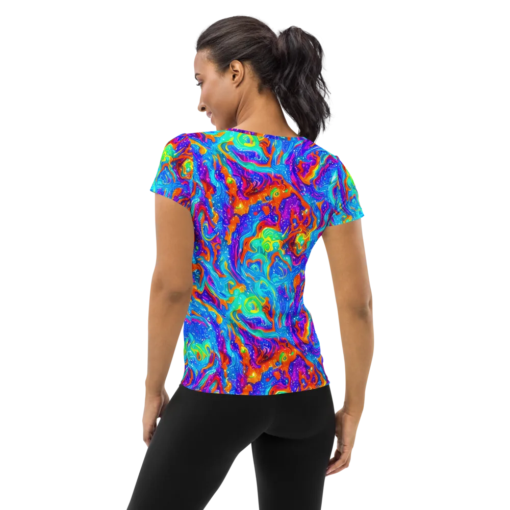 Liquid Daydream on Women's Athletic T-Shirt — Back