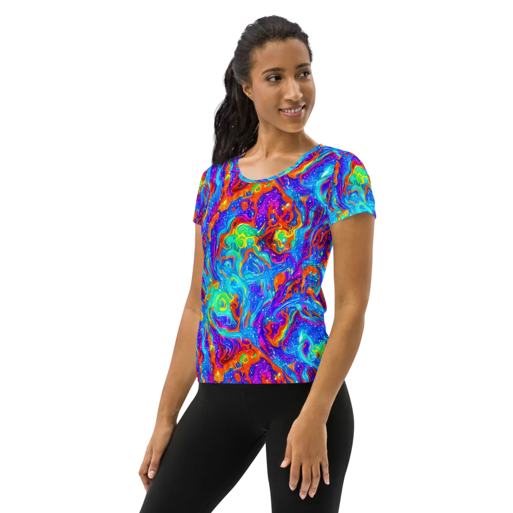 Liquid Daydream on Women's Athletic T-Shirt — Left