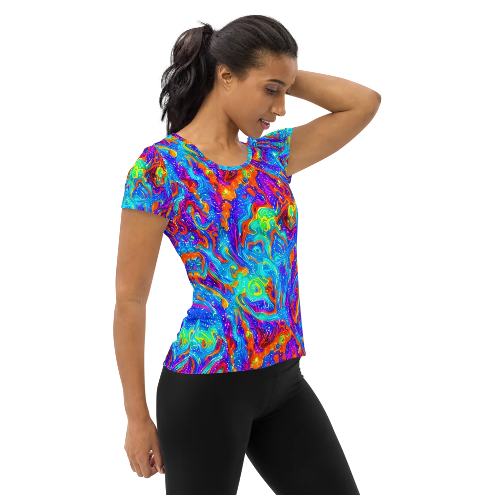 Liquid Daydream on Women's Athletic T-Shirt — Right