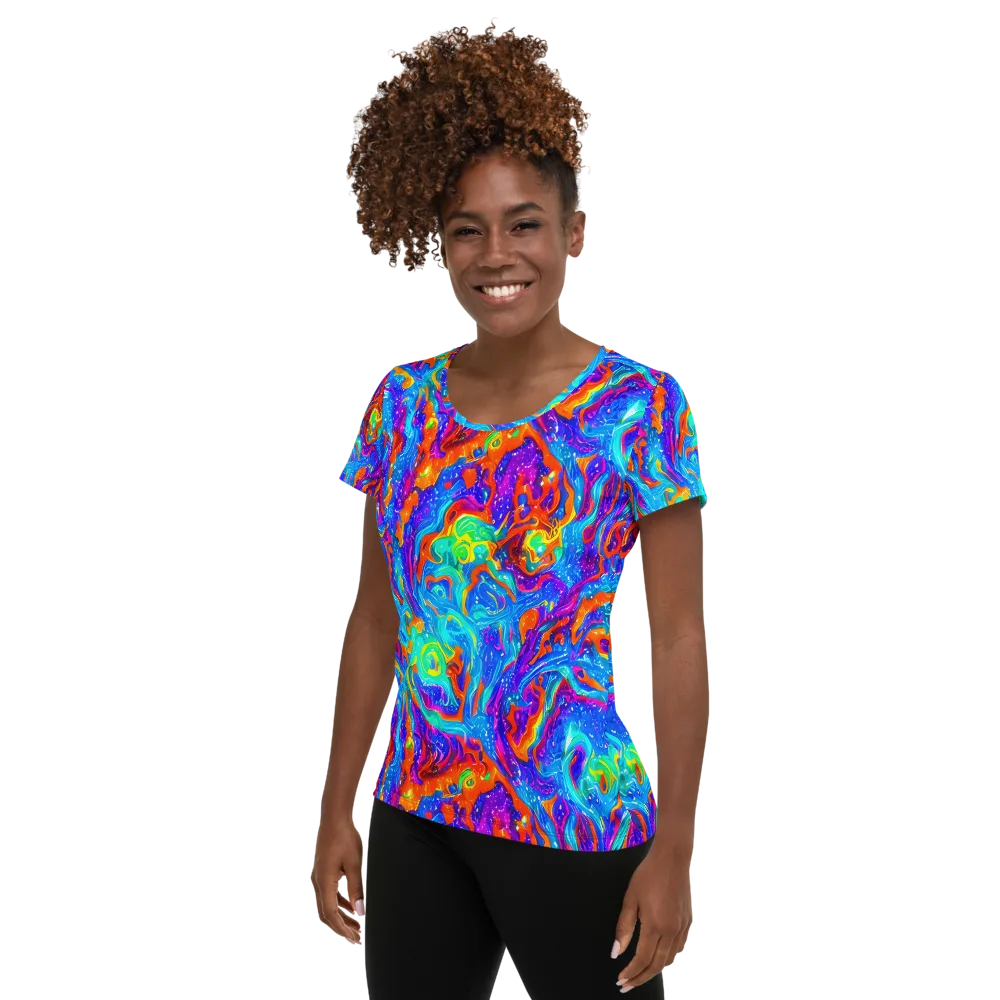 Liquid Daydream on Women's Athletic T-Shirt — Left