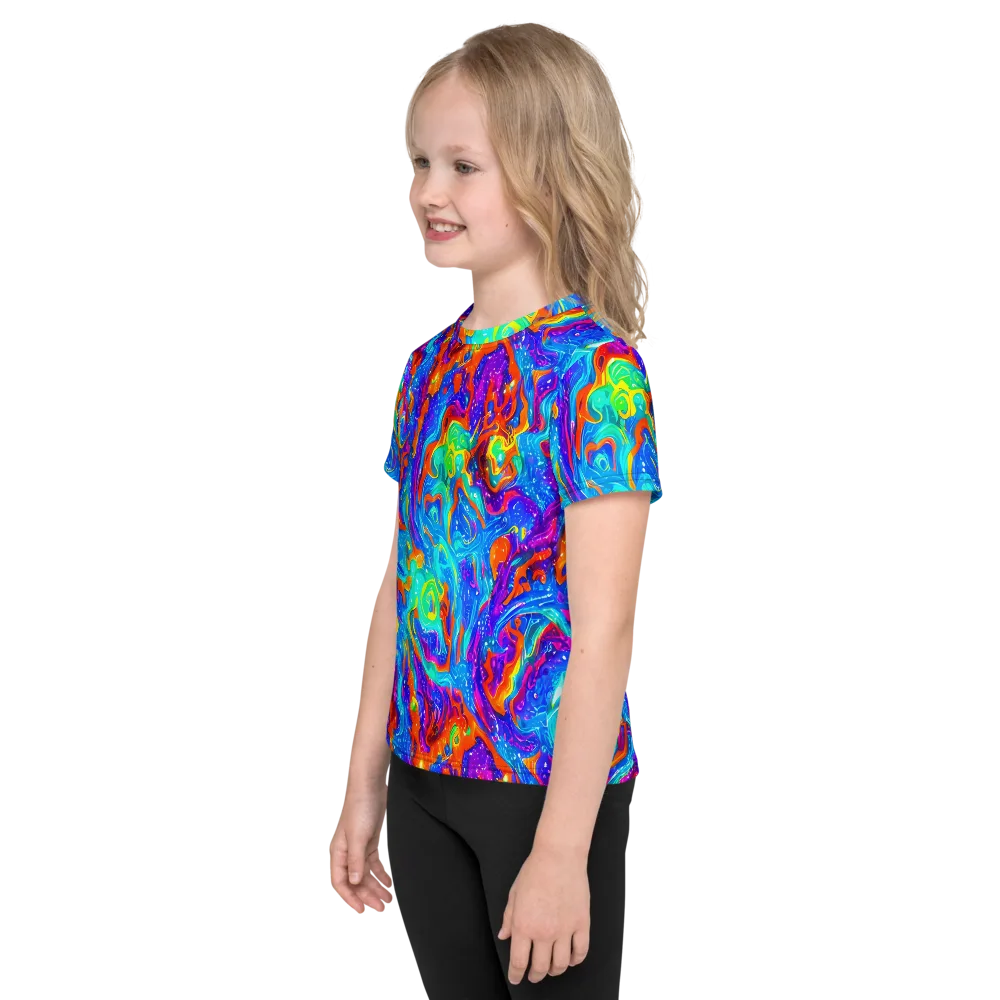 Liquid Daydream on Kids Crew Neck T-Shirt — Left