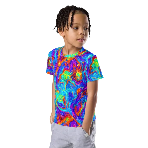 Liquid Daydream on a Kids Crew Neck T-Shirt