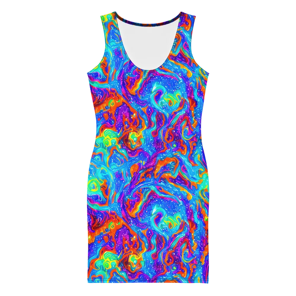 Liquid Daydream on Bodycon Dress — Front