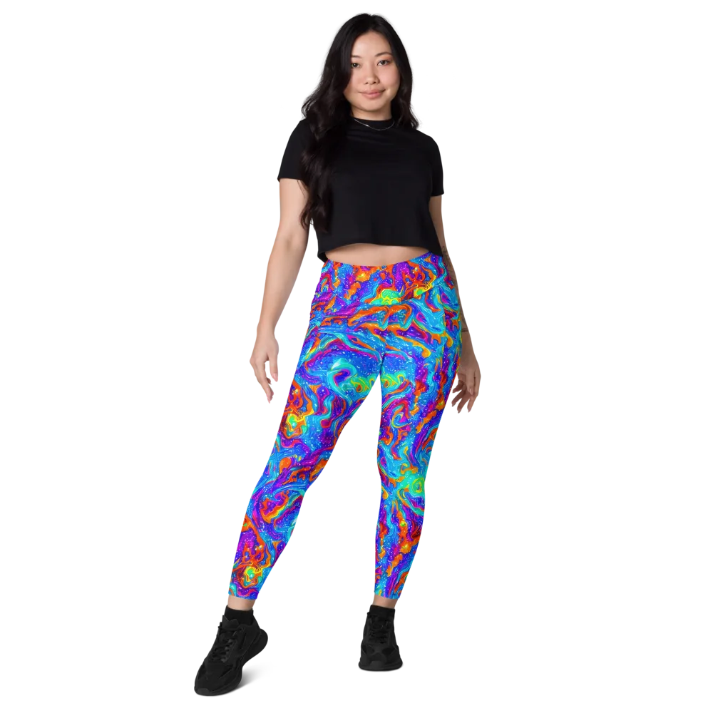 Liquid Daydream on Leggings with Pockets — Front