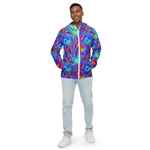 Liquid Daydream on a Men's Windbreaker