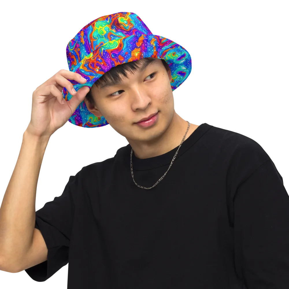 Liquid Daydream on Reversible Bucket Hat — Front Inside