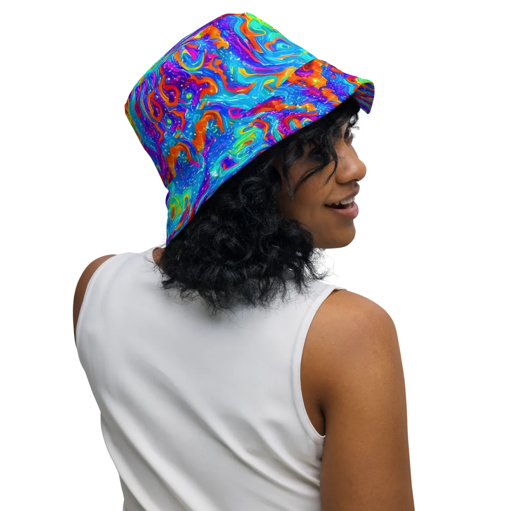 Liquid Daydream on Reversible Bucket Hat — Right Outside