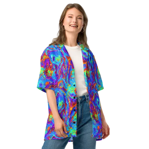 Liquid Daydream on a Button Shirt