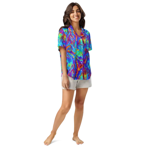 Liquid Daydream on a Women's Short Sleeve Pajama Top