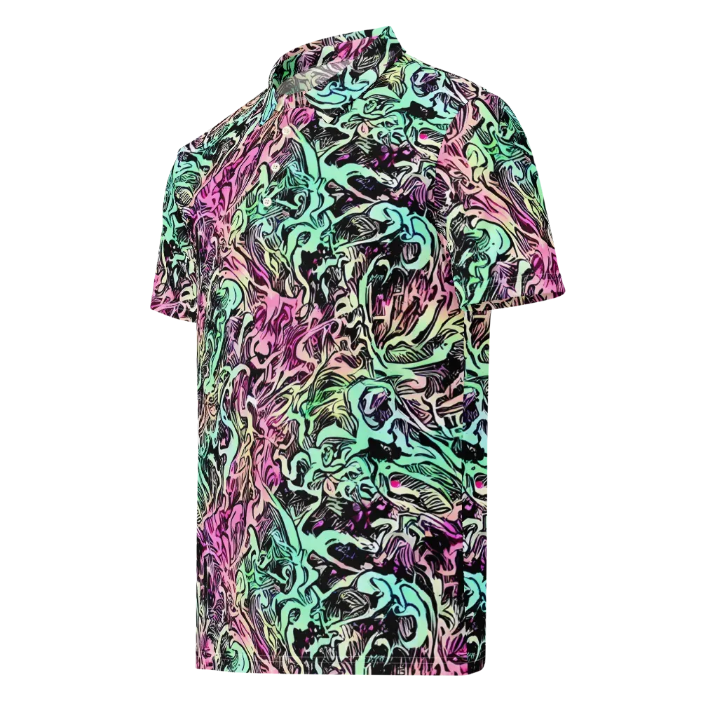 Pastel Voltage on Men's Slim Fit Polo Shirt — Left Front