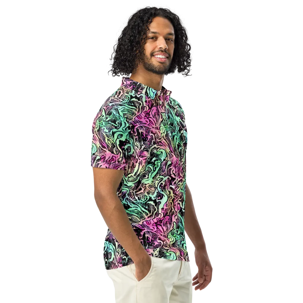 Pastel Voltage on Men's Slim Fit Polo Shirt — Right Front