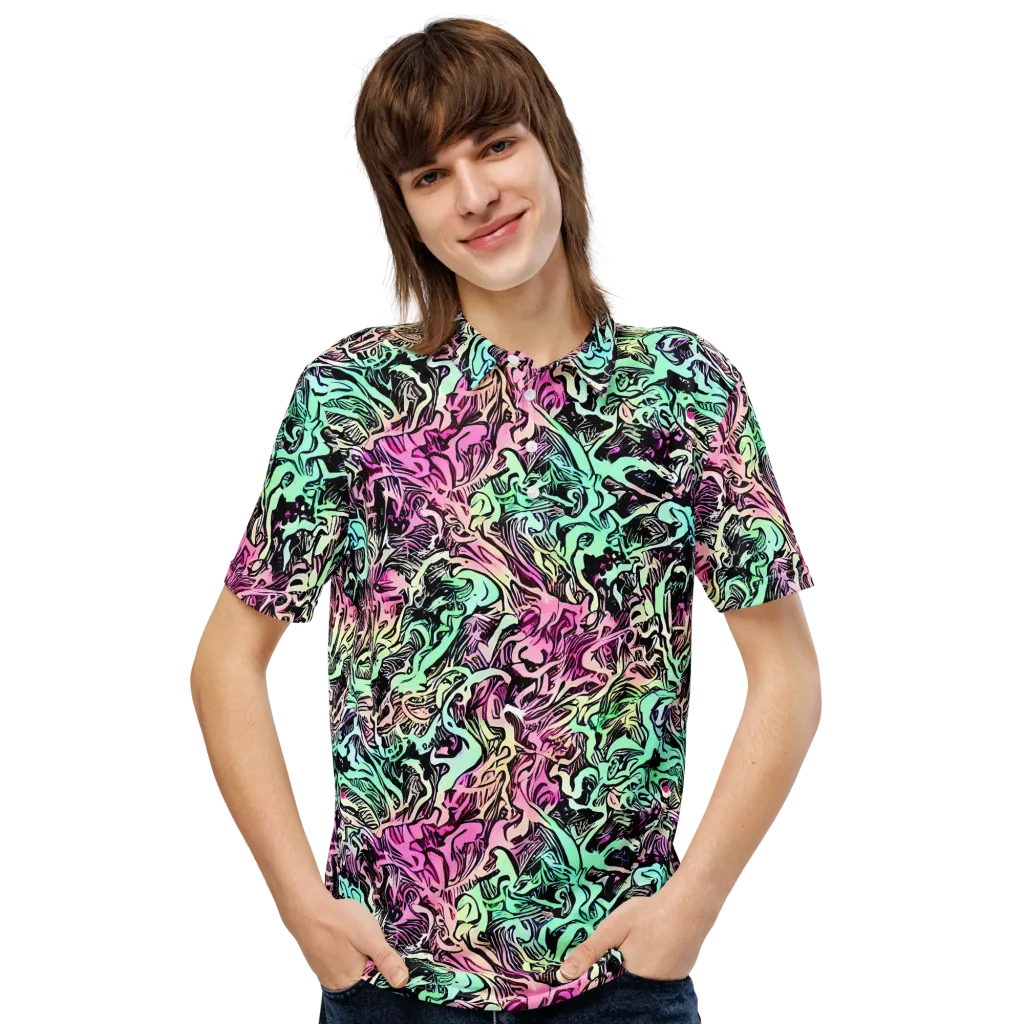 Pastel Voltage on Men's Slim Fit Polo Shirt — Front