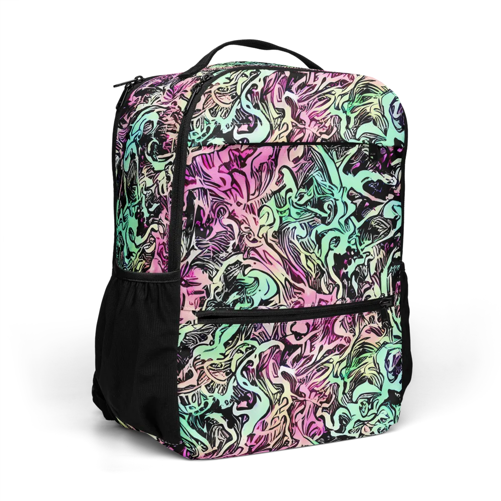 Pastel Voltage on Utility Backpack — Right Front