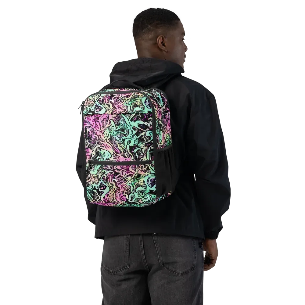 Pastel Voltage on Utility Backpack — Back
