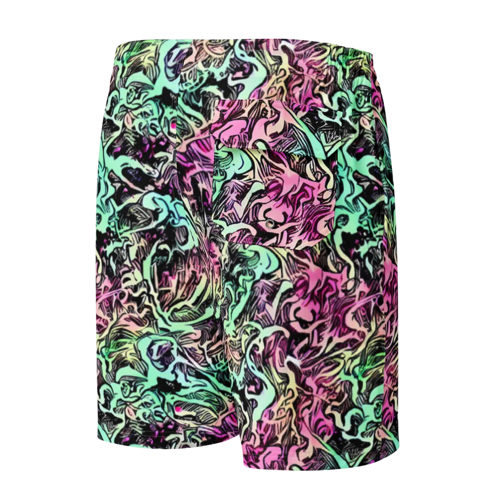 Pastel Voltage on Men's Board Shorts — Back