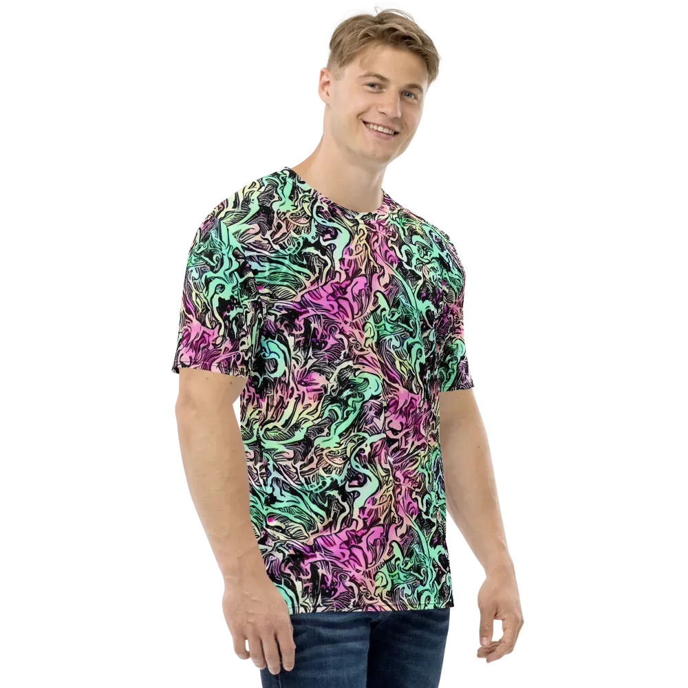 Pastel Voltage on Men's Crew Neck T-Shirt — Right