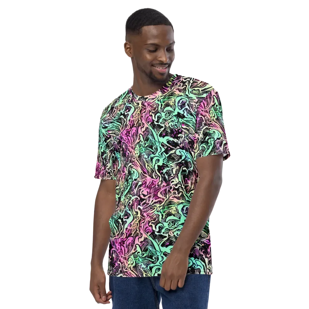 Pastel Voltage on Men's Crew Neck T-Shirt — Left