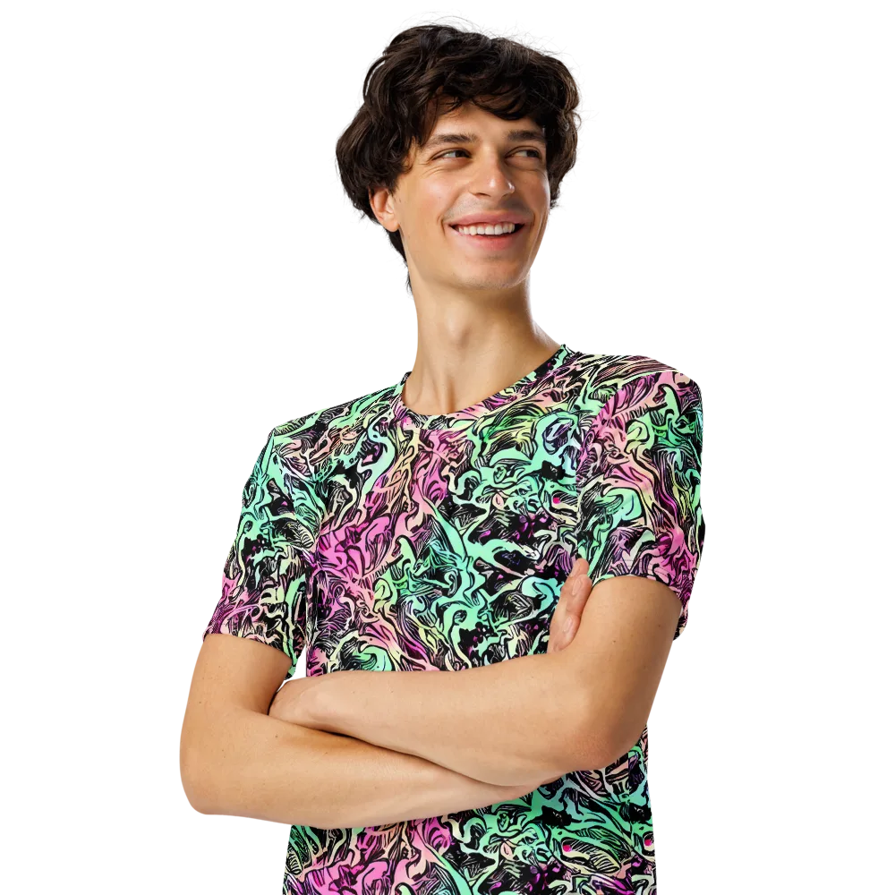 Pastel Voltage on Men's Crew Neck T-Shirt — Left Front