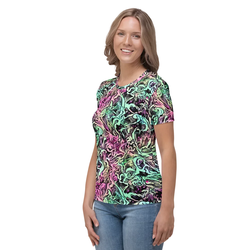 Pastel Voltage on Women's Crew Neck T-Shirt — Left