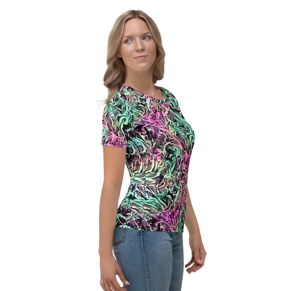Pastel Voltage on Women's Crew Neck T-Shirt — Right