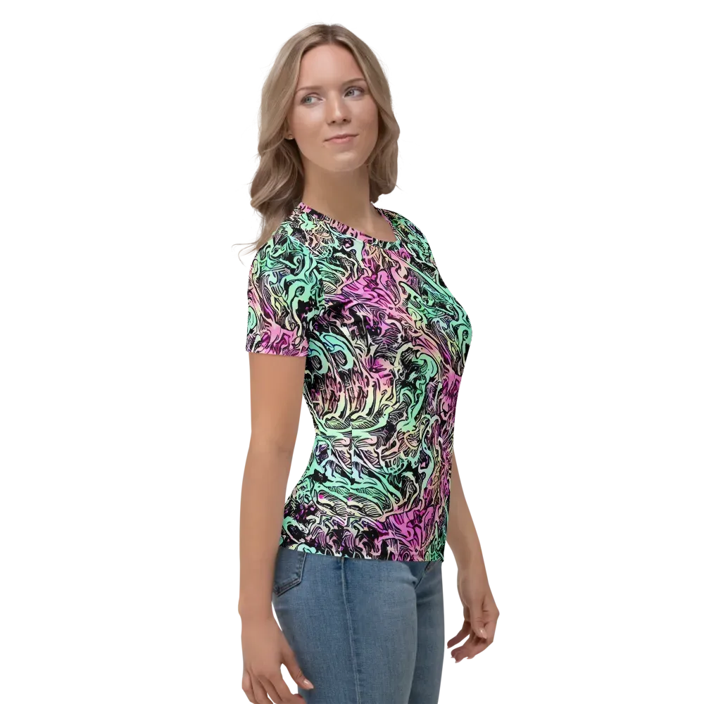 Pastel Voltage on Women's Crew Neck T-Shirt — Right