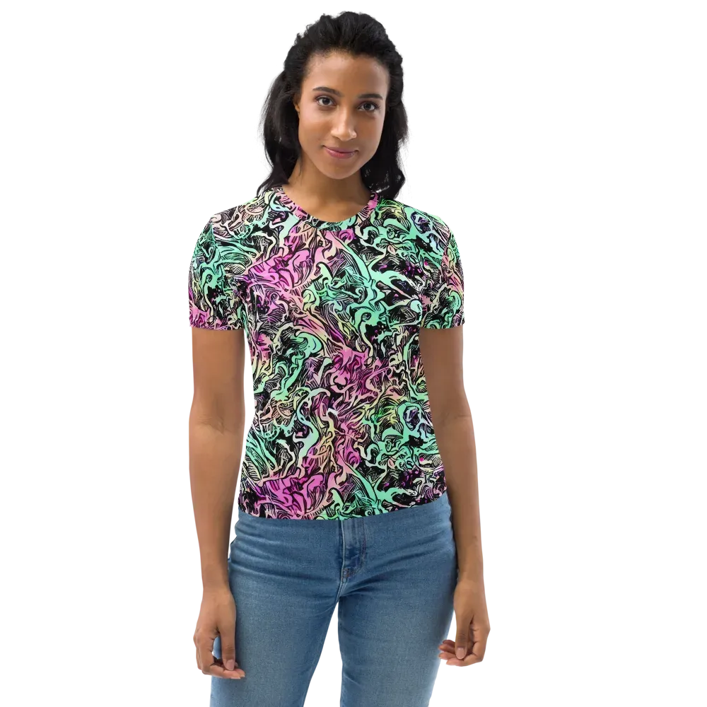 Pastel Voltage on Women's Crew Neck T-Shirt — Front