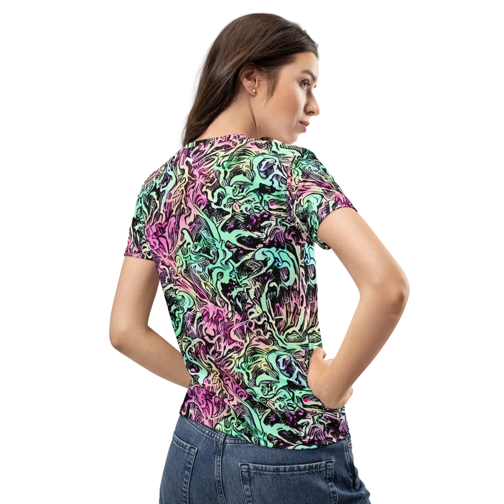 Pastel Voltage on Women's Crew Neck T-Shirt — Back