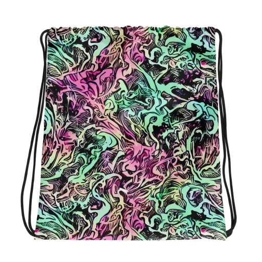 Pastel Voltage on a Drawstring Bag