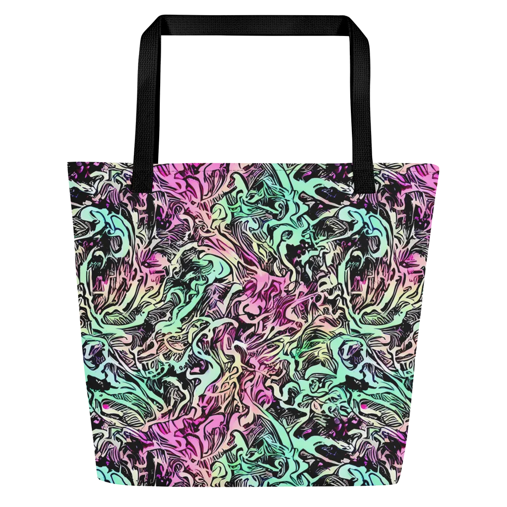 Pastel Voltage on Large Tote Bag W/ Pocket — Front