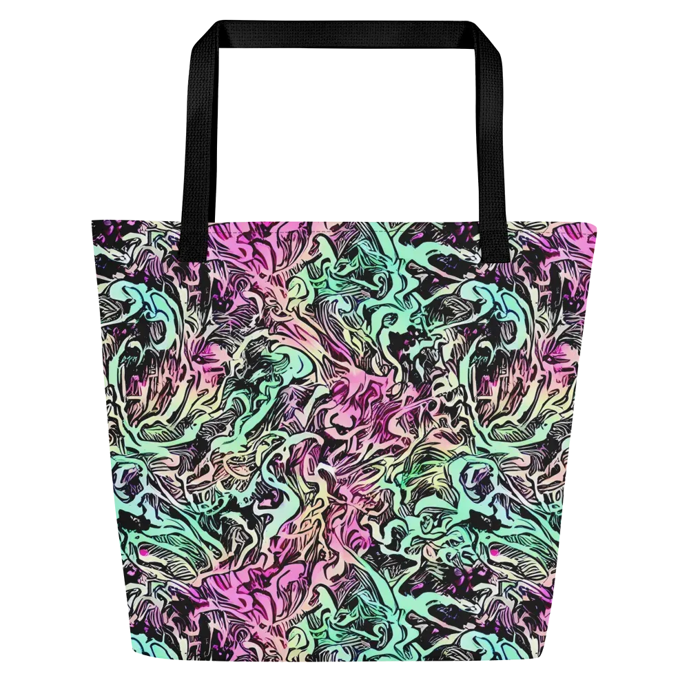 Pastel Voltage on Large Tote Bag W/ Pocket — Front