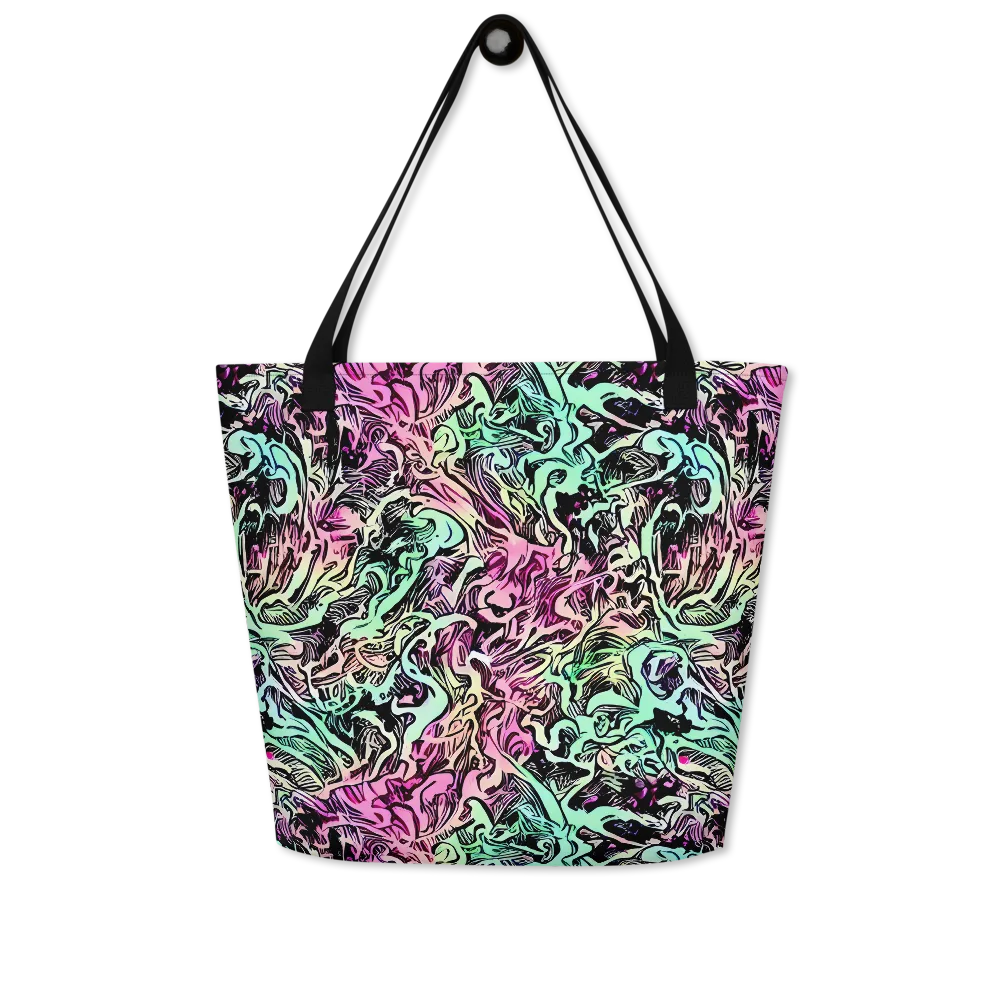 Pastel Voltage on Large Tote Bag W/ Pocket — Front